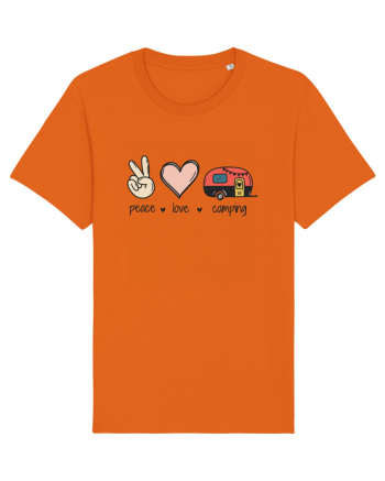 Peace Love Camping Bright Orange