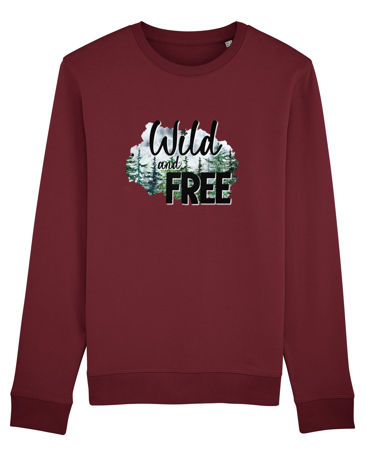 Bluză mânecă lungă Unisex Rise Burgundy