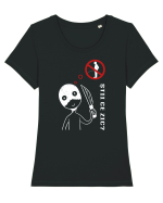 Știi ce zic? Tricou mânecă scurtă guler larg fitted Damă Expresser