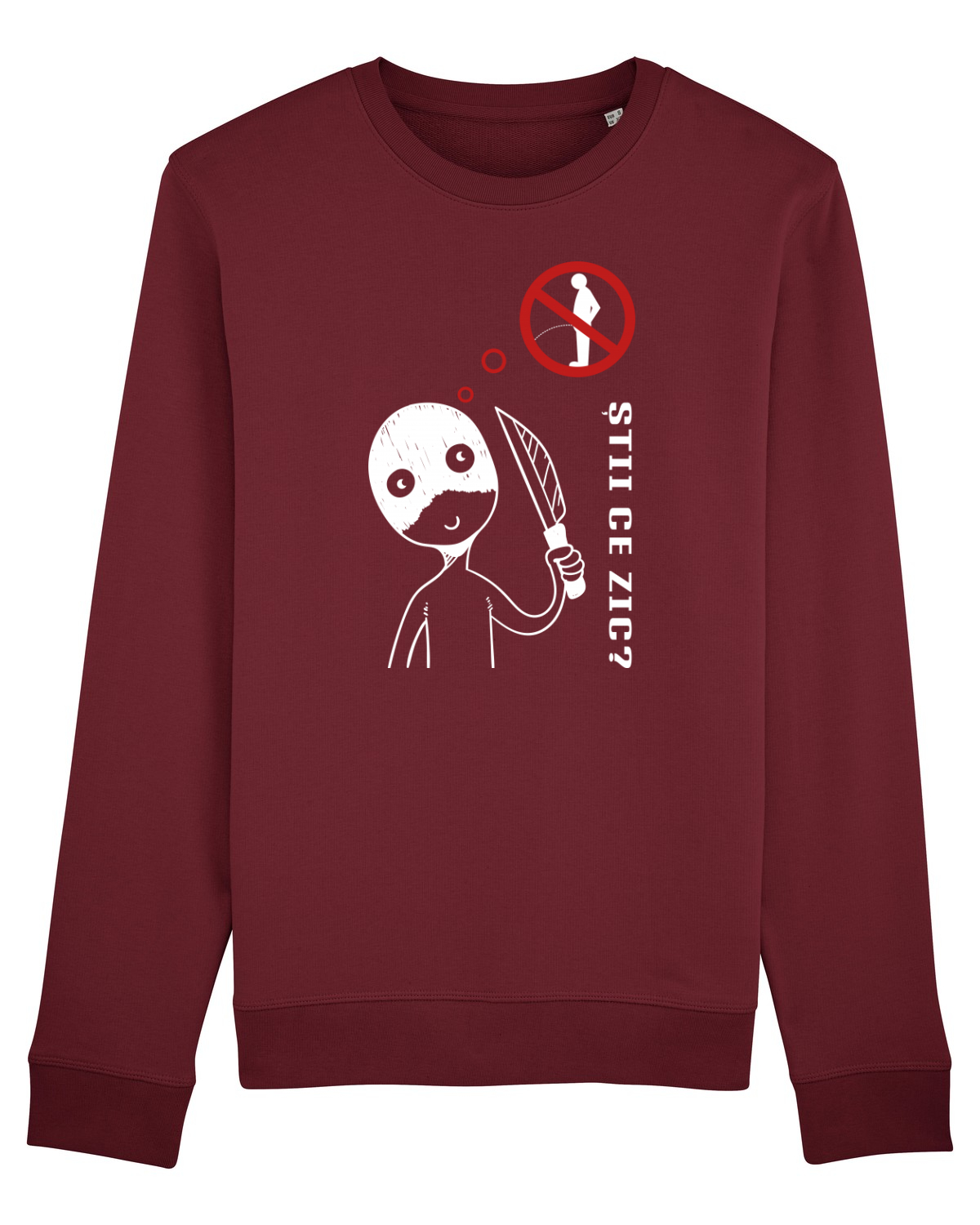Bluză mânecă lungă Unisex Rise Burgundy