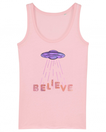 Alien Lover Ufo Believe Ufo's Day Cotton Pink