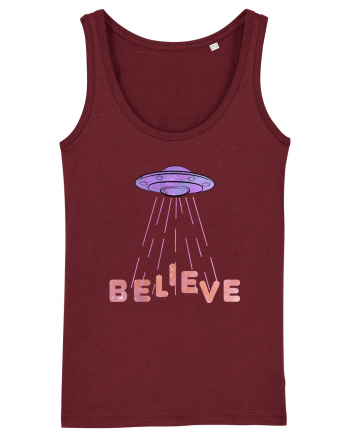 Alien Lover Ufo Believe Ufo's Day Burgundy