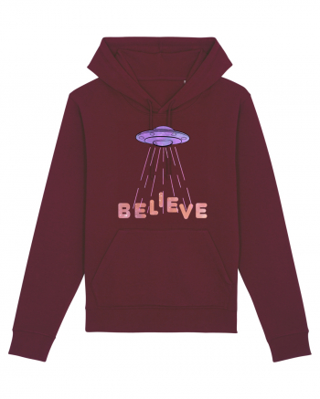 Alien Lover Ufo Believe Ufo's Day Burgundy