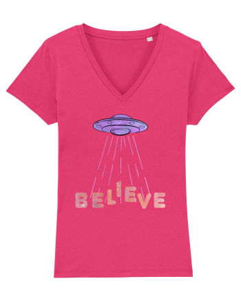 Alien Lover Ufo Believe Ufo's Day Raspberry