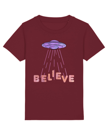 Alien Lover Ufo Believe Ufo's Day Burgundy
