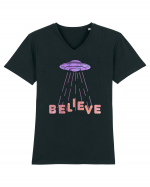 Alien Lover Ufo Believe Ufo's Day Tricou mânecă scurtă guler V Bărbat Presenter