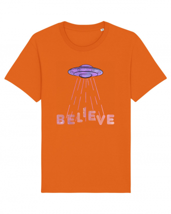 Alien Lover Ufo Believe Ufo's Day Bright Orange