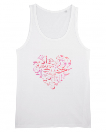 Aliens Ufo Enthusiast Lovers Heart White