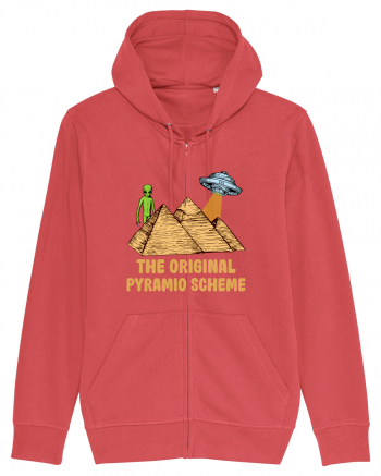 Astronaut Alien Ufo Egyptian Pyramid Carmine Red