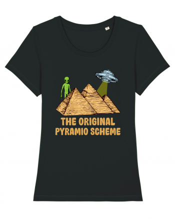 Astronaut Alien Ufo Egyptian Pyramid Black