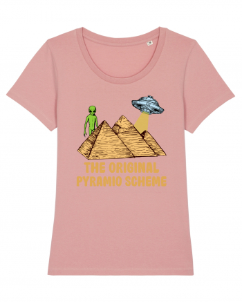 Astronaut Alien Ufo Egyptian Pyramid Canyon Pink