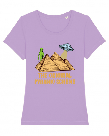 Astronaut Alien Ufo Egyptian Pyramid Lavender Dawn