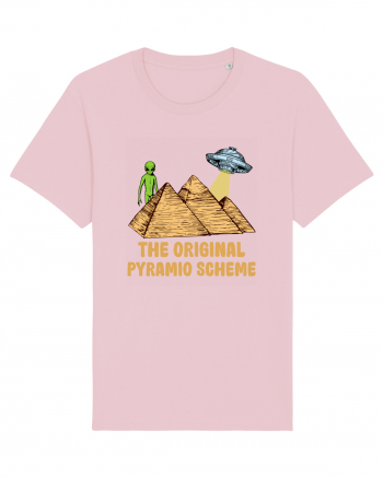 Astronaut Alien Ufo Egyptian Pyramid Cotton Pink