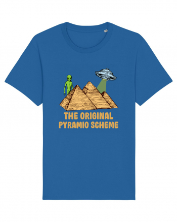 Astronaut Alien Ufo Egyptian Pyramid Royal Blue