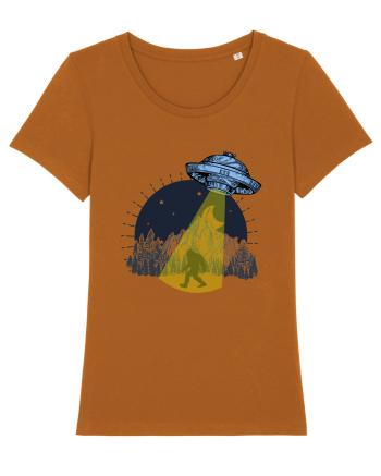 Bigfoot Ufo Moonmountain Alien Vintage Roasted Orange