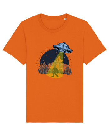 Bigfoot Ufo Moonmountain Alien Vintage Bright Orange