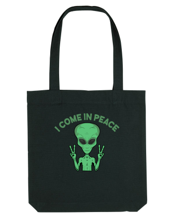 Cute Alien I Come In Peace Space Black