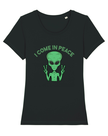 Cute Alien I Come In Peace Space Black