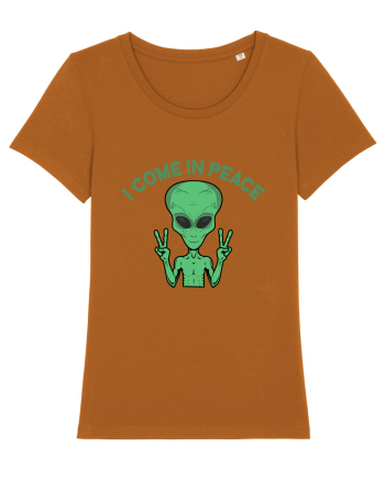 Cute Alien I Come In Peace Space Roasted Orange