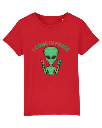 Cute Alien I Come In Peace Space Red