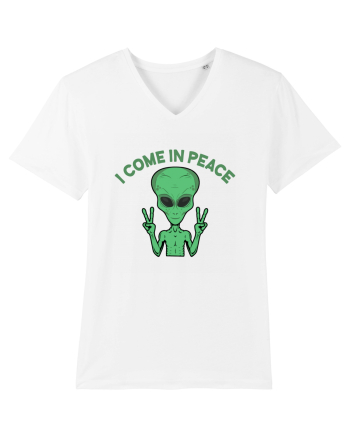 Cute Alien I Come In Peace Space White