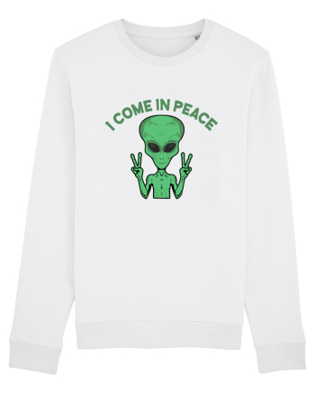 Cute Alien I Come In Peace Space White