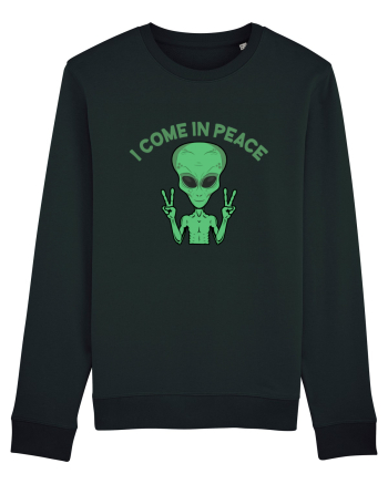 Cute Alien I Come In Peace Space Black