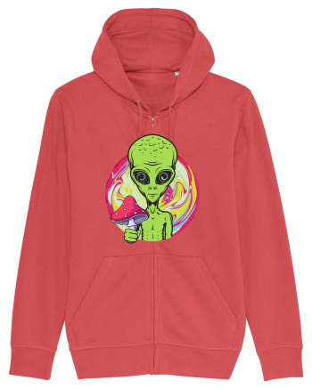 Edm Trippy Mushroom Alien Carmine Red