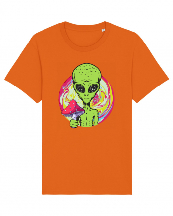Edm Trippy Mushroom Alien Bright Orange