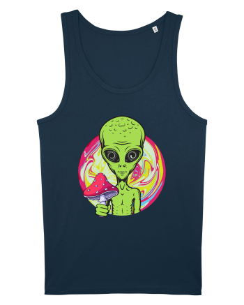 Edm Trippy Mushroom Alien Navy