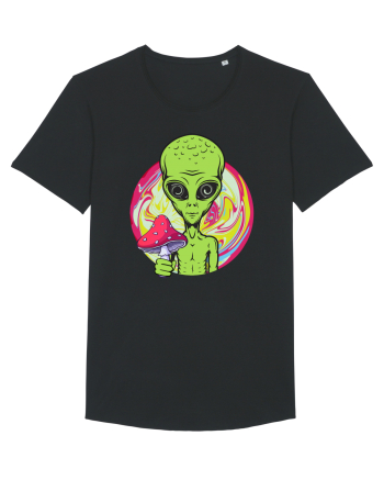 Edm Trippy Mushroom Alien Black