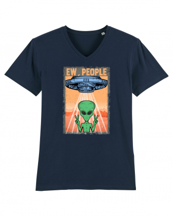 Ew People Alien Funny Ufo Vintage French Navy
