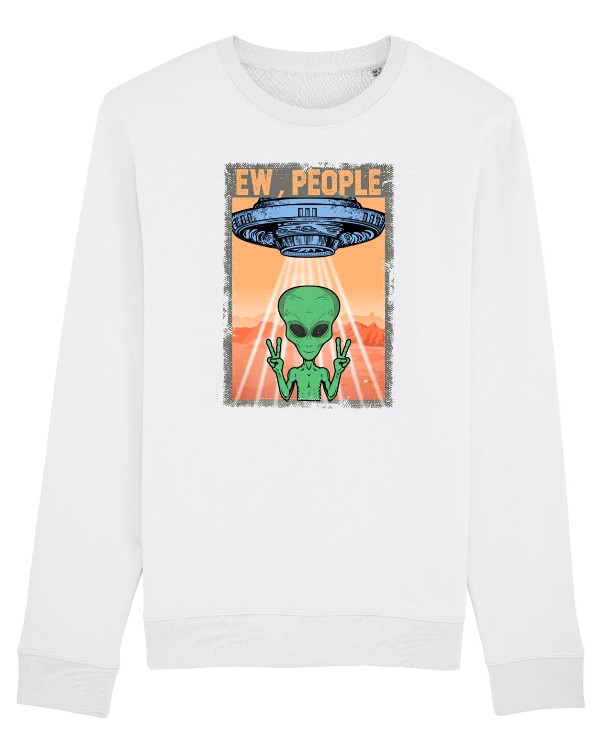 Bluză mânecă lungă Unisex Rise White