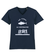 Dă Tonul la Distracție - white Tricou mânecă scurtă guler V Bărbat Presenter