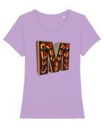 Litera M - 3D Tricou mânecă scurtă guler larg fitted Damă Expresser