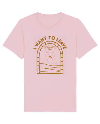 I Want To Leave Alien Lover Ufo's Day Cotton Pink