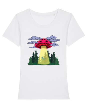 Mushroom Alien Psychedelic Space Ufo White