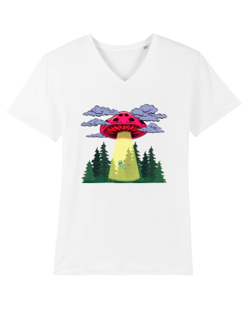 Mushroom Alien Psychedelic Space Ufo White