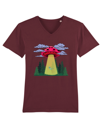 Mushroom Alien Psychedelic Space Ufo Burgundy