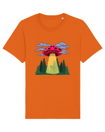 Mushroom Alien Psychedelic Space Ufo Bright Orange