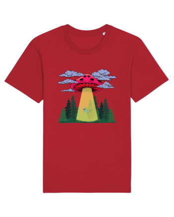 Mushroom Alien Psychedelic Space Ufo Red