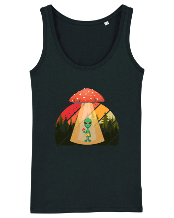 Psychedelic Mushroom Trippy Alien Black