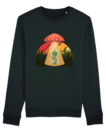 Psychedelic Mushroom Trippy Alien Black