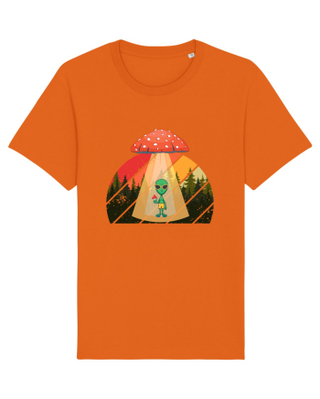 Psychedelic Mushroom Trippy Alien Bright Orange
