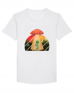 Psychedelic Mushroom Trippy Alien Tricou mânecă scurtă guler larg Bărbat Skater