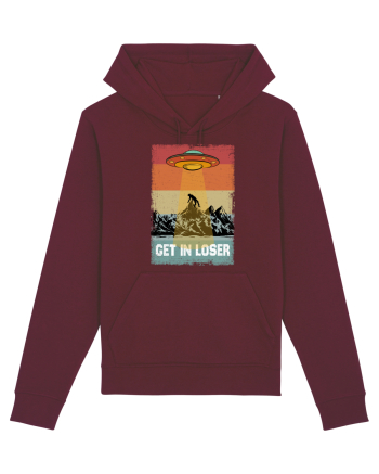 Retro Alien Get In Loser Ufo Burgundy
