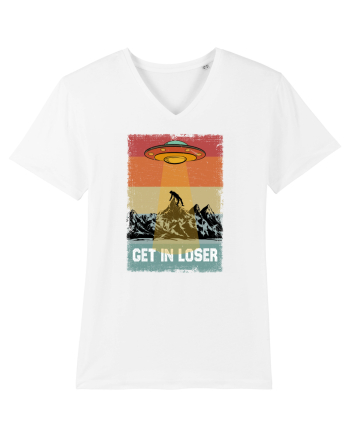 Retro Alien Get In Loser Ufo White