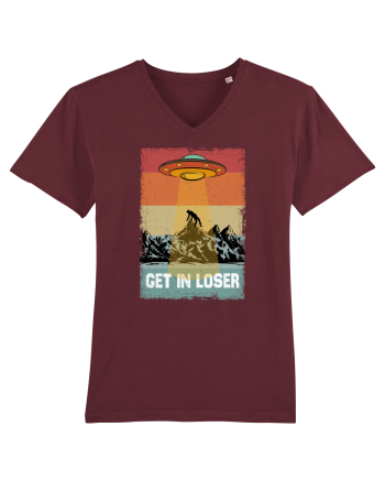 Retro Alien Get In Loser Ufo Burgundy