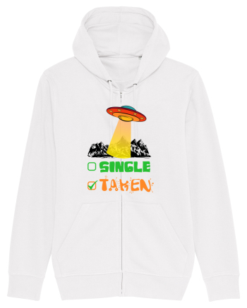 Single Taken Funny Alien Ufo White