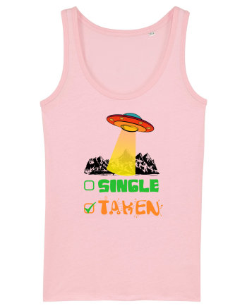 Single Taken Funny Alien Ufo Cotton Pink